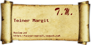 Teiner Margit névjegykártya